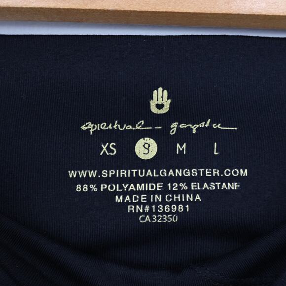 Spiritual Gangster Pastel Rainbow Side Striped High Rise Legging Black Small - Picture 9 of 9